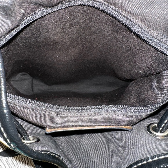 Coach Signature Black and Tan Backpack - Picture 8 of 12